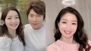洪荣宏（左图右）和老婆张瀞云屡传婚变，状态令人雾里看花。 （互联网）
