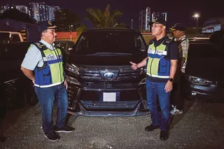 RTD deputy director-general (planning and operations) Datuk Jazmanie Shafawi with the seized vehicle during a recent operation. - BERNAMA FILEPIC
