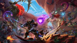 Spellcasters fight in a magical land.