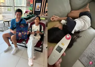 立威廉（左图左）心疼女儿在学校被传染甲流，罕发文动怒。 （取自立威廉IG）