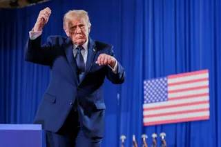 U.S. President Donald Trump reacts on the day of delivering remarks at Rockland Community College in Suffern, New York, U.S.