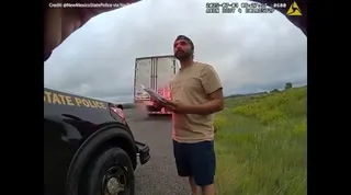 Bodycam video shows illegal immigrant truck driver Harjinder Singh traffic stop with New Mexico trooper