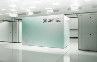 Illustration of the Quantinuum Helios quantum computer.