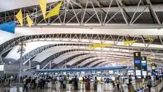 2024年9月3日拍摄的日本大关西国际机场出发大厅。（法新社档案照）