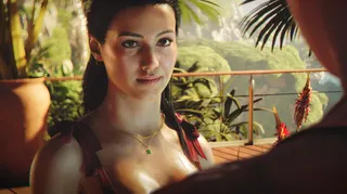 A woman talking to James Bond