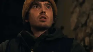 Protagonist looking at something off screen.