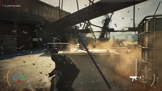Bond comes under heavy fire at an airfield in 007: First Light.