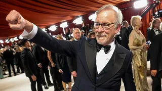 Stephen Spielberg standing at the Dolby Theatre during the 95th Academy Awards