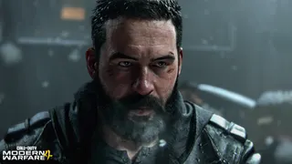 Captain Price stares with a beard in MW4