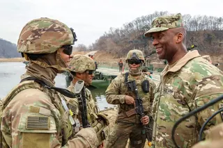 US Army General Xavier Brunson, commander of US Forces Korea (right) said South Korea was “the dagger in the heart of Asia”. Photo: Handout