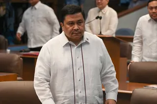 Philippine Senator Jose Jinggoy Estrada at the senate plenary hall in Manila earlier this month. Estrada has been jailed twice before, also ‌on corruption offences. Photo: AFP