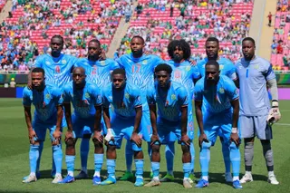 DR Congo players pose for a team group photo