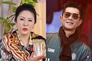 向太（左）回忆初见古天乐（右）时，对方甚至不敢抬头，但如今的古天乐可谓顶起了香港电影圈的半边天。 （互联网、取自艺人微博）