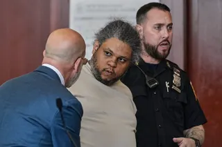 Randy Santos, centre, listens to his lawyer Arnold Levine in court after he was sentenced on Thursday for fatally beating four sleeping men in New York’s Chinatown in 2019. Photo; AP