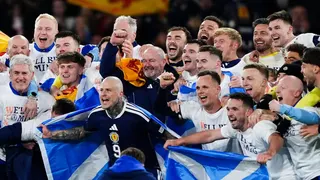 Steve Clarke and the Scotland squad