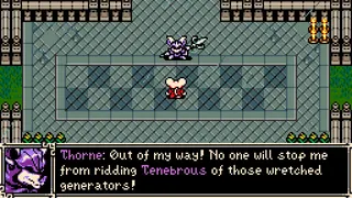 Mina the Hollower screenshot showing, in 8-bit style, you facing off against a purple boss