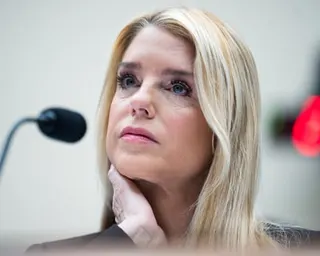 Pam Bondi pictured at a hearing in February, she was fired as attorney-general in early April