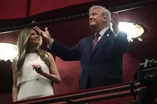 US President Donald Trump and first lady Melania Trump arrive at the Opera House of the Kennedy Centre for a performance in March. Photo: AFP