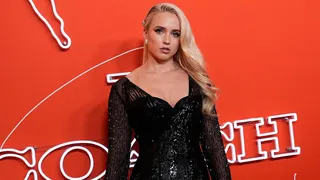 TCU's Hailey Van Lith posing before the WNBA basketball draft in New York