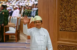 Myanmar President Min Aung Hlaing is set to visit India for talks with Indian Prime Minister Narendra Modi during his first overseas trip since taking office. — AFP pic