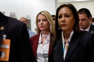 Former U.S. Attorney General Pam Bondi arrives for a House Oversight and Government Reform Committee