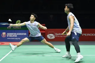 Goh Sze Fei and Nur Izzuddin Rumsani saw their Singapore Open campaign come to an end after a quarter-final defeat to Indonesia’s Fajar Alfian and Muhammad Shohibul Fikri today. — AFP file pic