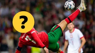 Cristiano Ronaldo attempting an overhead kick