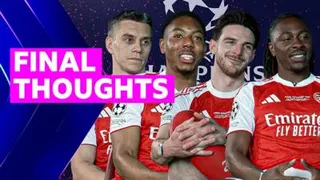 Leandro Trossard, Myles Lewis-Skelly, Declan Rice and Eberechi Eze