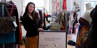 Hana Elster at a pop-up for her business.