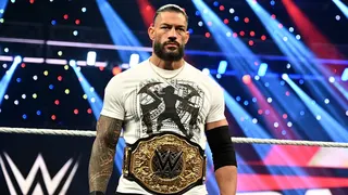 World Heavyweight Champion Roman Reigns making entrance at Jerome Schottenstein Center in Columbus