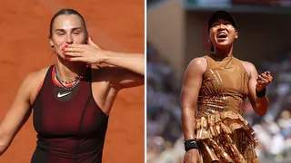 Aryna Sabalenka and Naomi Osaka in a split picture