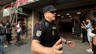 Reuters Members of the media work outside as Spanish police cordon off access to the Socialist Party's headquarters on a judicial order to gather information on a possible illegal financing scheme, as part of an investigation into an alleged plot to destabilise judicial proceedings against the party or the government, the High Court said, in Madrid, Spain, May 27, 2026