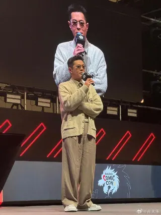 古天樂29日出席活動時正面回應遭向太重提黑歷史一事。（圖／翻攝微博 古天樂）