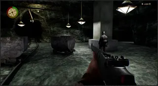 The player fights through an underground mine in Medal of Honor Retro Remake