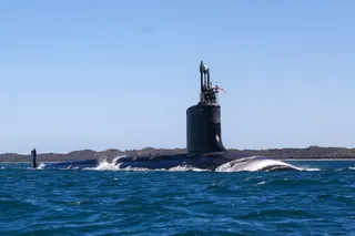 The US Navy’s USS Minnesota (SSN‑783), a Virginia‑class fast attack submarine, sails off Western Australia on March 16, 2025. — AFP pic