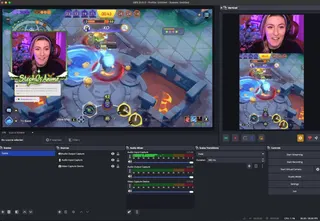 Dual Format streaming in action - horizontal on the left, vertical on the right