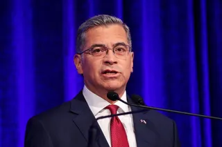 Candidate Xavier Becerra attends a debate in the race for governor of California, hosted by the San Francisco Examiner and CBS, in San Francisco, California, U.S., May 14, 2026. REUTERS/Carlos Barria