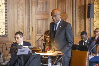 Ugirashebuja speaking previously at the court.