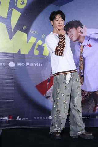 韋禮安昨晚舉辦「HI WE1 韋，您好」巡迴演唱會慶功宴。（鄧博仁攝）
