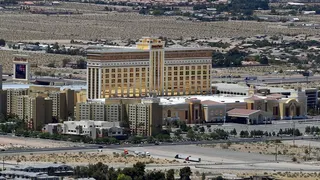 An aerial view of the South Point Hotel & Casino in Las Vegas