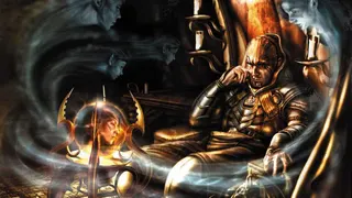 Jon Irenicus, the antagonist of BG2, pouting