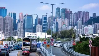 图为香港市区的景色。（图取自香港中通社）