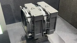 A photo of an Arctic Freezer 61 CPU cooler, as displayed at Computex 2026