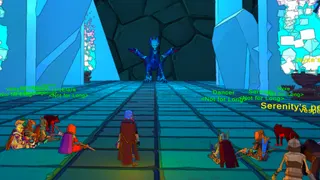 Players prepare to face a dragon in Erenshor's raid update.