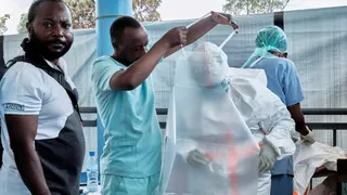 ALIMA International NGO set up an treatment centre for the Ebola response in Rwampara
