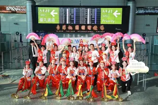 金門中正國小鼓吹隊受邀代表臺灣赴捷克參加「使館節」國際交流，期盼以傳統嗩吶與哨。 圖：財團法人昇恒昌基金會／提供