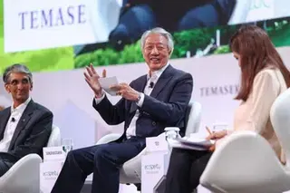 Temasek invests in its portfolio companies, and co-invests with them too, says its chairman Teo Chee Hean (centre).
