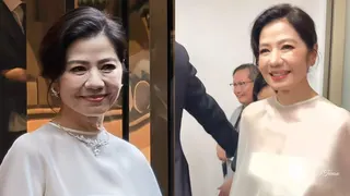 鍾楚紅罕見現身，絲毫不隱藏臉上的皺紋。(摘自小紅書)
