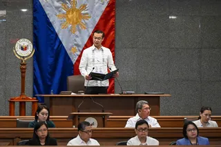 Philippine Senator Sherwin Gatchalian presides as Senate Pro Tempore during the plenary session at the Senate of the Philippines in Pasay, Metro Manila on June 3, 2026. Philippine minority senators wrested back control of a bitterly divided senate today ahead of Vice President Sara Duterte’s impeachment trial next month. — AFP pic