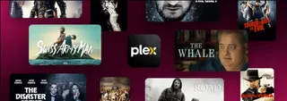 A marketing image for Plex that emphasizes its streaming, rather than its media server, business.
